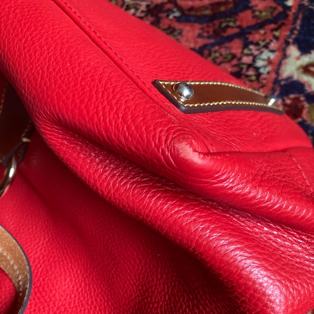 Dooney & Bourke Red Leather Tote Bag - Picture 12 of 12